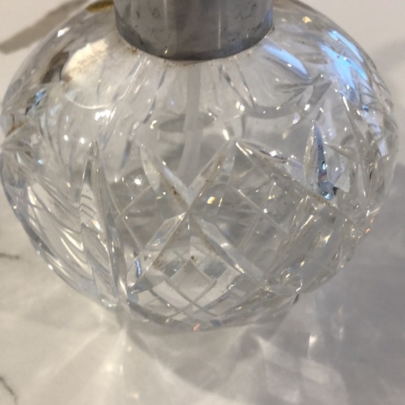 Antique Cristal Au aplomb crystal Bohemia hand cut 24% perfume bottle  spray - Picture 2 of 7